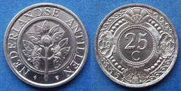 NETHERLANDS ANTILLES - 25 Cents 1989 KM# 35 Beatrix (1980) - Edelweiss Coins - Antille Olandesi