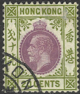Hong Kong. 1921-37 KGV. 20c Used. Mult Script CA W/M SG 125 - Usados