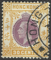 Hong Kong. 1921-37 KGV. 30c Used. Mult Script CA W/M SG 127 - Oblitérés