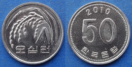 SOUTH KOREA - 50 Won 2010 "sagging Oat Sprig" KM# 34 - Edelweiss Coins - Corea Del Sud