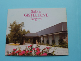 Salons GISTELHOVE ( Fam. Verkarre-Naert-Loridan ) IZEGEM / Rest. De LISDODDE ( Voir / Zie Foto ) 10 X 8 Cm. Gevouwen ! - Cartes De Visite