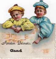 1 Card  Amidon De Riz  Pur Delmotte - Frères   Amidonnerie Royale Du Nord  GAND   Découpie Die- Cut Litho   No Post Card - Collections, Lots & Séries