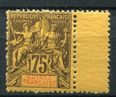 !!! GUINÉE : TYPE GROUPE 75C N° 12 BORD DE FEUILLE NEUF ** - Unused Stamps