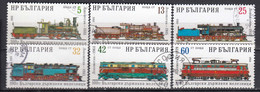 Bulgaria 1988 - 100 Years Of The Bulgarian State Railways, Mi-Nr. 3637/42, Used - Usados