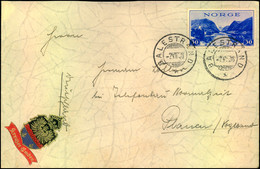 1938, Brief Eines Bestzungsmitgliedes Des Kreuzers "EMDEN" Aus BALESTRAND, Norwegen üb. Marinepostamt - Covers & Documents