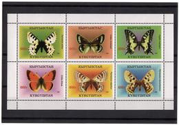 Kyrgyzstan 1998 . Butterflies. M/S  Of 6v X 600 T  Michel # 133-38 KB - Kyrgyzstan