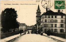 CPA Les Vosges - St-DIÉ - Place St-MARTIN Et Rue Gambetta (657436) - Saint Die