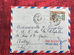 A.O.F.-Afrique Occidentale Française(ex-colonie/Protectorat)Soudan(1956)Timbre Seul Sur Lettre & Document-☛Belley France - Briefe U. Dokumente