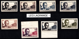 FRANCE - N°1120** - LEO LAGRANGE (1900-1940) - OLYMPIADES POPULAIRES - 8 ESSAIS DE COULEURS DIFFERENTES. - Color Proofs 1945-…
