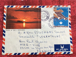Tevatoa-Raiatea-I.S.L.V.-Océanie Polynésie Française 1977  Lettre Illustrée Recto Verso Document-☛Mar-vivo-La Seyne - Brieven En Documenten