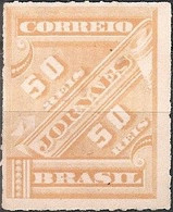 BRAZIL - EMPIRE NEWSPAPERS (50 RÉIS, NEW COLORS) 1889 - NEW NO GUM - Ungebraucht