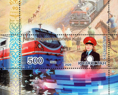 Kazakhstan - 2020 - Professional Holidays - Transport Workers Day - Mint Souvenir Sheet - Kazakhstan