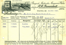 WUPPERTAL Elberfeld Rechnung 1909 Deko " F.A.Isserstedt - Bergisch Märkische Margarinefabrik " - Levensmiddelen