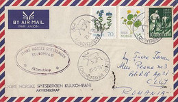 NORTH POLE, ARCTIC WILDLIFE, REINDEER, COAL MINING COMPANY SPECIAL POSTMARKS ON COVER, 1974, NORWAY - Faune Arctique