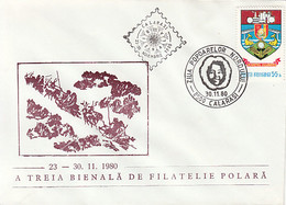 NORTH POLE, ARCTICA, PEOPLE OF THE NORTH DAY, POLAR PHILATELIC EXHIBITION, SPECIAL COVER, 1980, ROMANIA - Other & Unclassified