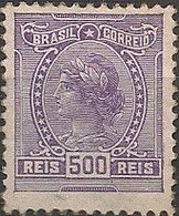 BRAZIL - DEFINITIVE: ALLEGORY OF THE REPUBLIC (500 RÉIS, No Watermark) 1918 - MH - Ungebraucht