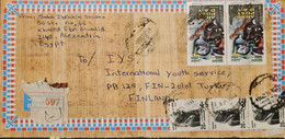 O) 1998 EGYPT, ARAB POST DAY, HOREMHEB, AIRMAIL TO FINLAND - Cartas & Documentos