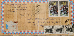 O) 1998 EGYPT, ARAB POST DAY, HOREMHEB, AIRMAIL TO FINLAND - Brieven En Documenten