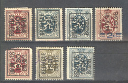 België 7x V Heraldieke Leeuw (X) - Typos 1929-37 (Heraldischer Löwe)