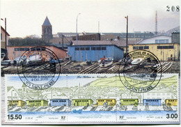 SAINT PIERRE ET MIQUELON CARTE MAXIMUM DES N°724 / 725 LES SALINES EN NOVEMBRE AVEC OBL. ILLUSTREE SAINT PIERRE 4 OCT 00 - Maximumkaarten