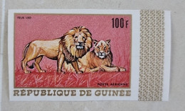 GUINEE Lion, Lions, Felin , Félins,  Lowe, Yvert N° PA87 Non Dentélé. Neuf Sans Charniere ** MNH - Felini