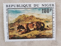 NIGER Lion, Lions, Felin , Félins,  Lowe, Peinture, DELACROIX Yvert  N° PA 215 Neuf Sans Charniere ** MNH - Félins
