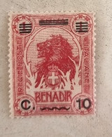 SOMALIE  ITALIENNE (Benadir) Lion, Lions, Felin , Félins,  Lowe,  // Surchargé 10 C Neuf Sans Charniere ** MNH  (1909) - Felini