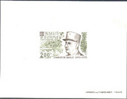 WALLIS & FUTUNA (1980) De Gaulle. Deluxe Sheet. Scott No C104, Yvert No PA106. - Imperforates, Proofs & Errors