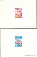 WALLIS & FUTUNA (1982) Orchids. Set Of 3 Deluxe Sheets Issued In New Colors And Values. Scott Nos 279-81 - Sin Dentar, Pruebas De Impresión Y Variedades