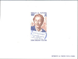 WALLIS & FUTUNA (1984) Diderot. Page Of Encyclopedia. Deluxe Sheet. Scott No 316, Yvert No 319. - Imperforates, Proofs & Errors