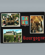 Bourgogne - Cpm - Multivues 3 Sur Le Thème Du Vin - 1969 - Bourgogne