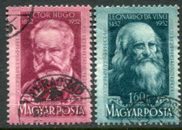 HUNGARY 1952 Leonardo And Hugo Anniversaries Used  Michel 1253-54 - Used Stamps