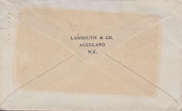 New Zealand LANGGUTH & Co. Slogan 'Advertise By Post' AUCKLAND 1926 Cover Brief Munitionsfabrik SPEYER A. Rhein 2½d. GV. - Cartas & Documentos