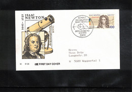Germany / Deutschland 1993 Astronomy - Isaac Newton FDC - Astronomùia
