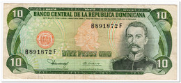 DOMINICAN REPUBLIC,10 PESOS,1980,P.119b,F-VF - Slovénie