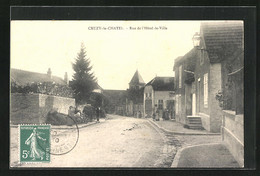 CPA Cruzy-le-Chatel, Rue De L`Hôtel De Ville - Cruzy Le Chatel