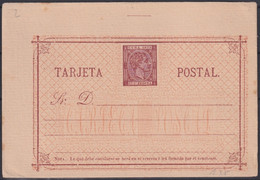 1879-EP-65 CUBA 1879 POSTAL STATIONERY UNUSED DISPLACED CUT. - Prefilatelia