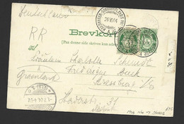 Norway 1904 Postcard Used To Strassbourg , Multiple Neat Strikes Hardanger Sondhordlands Cds - Cartoline Maximum