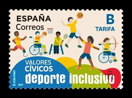 Spain 2021 Mih. 5535 Inclusive Sport. Basketball. Volleyball. Tennis. Archery. Athletics MNH ** - 2011-2020 Ongebruikt