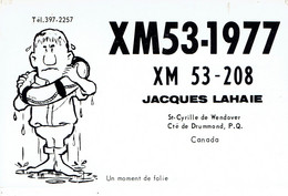 Noyade Rescapé Bouée Sur Carte Avec Message Autographe De Jacques Lahaie, St Cyrille De Wendover, Drummonf, Québec, 1966 - CB