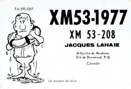 Noyade Rescapé Bouée Sur Carte Avec Message Autographe De Jacques Lahaie, St Cyrille De Wendover, Drummonf, Québec, 1966 - CB-Funk