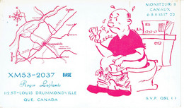 WC Toilettes Sur Le Pot Ancienne QSL De Roger Laplante XM53 2037, St Louis, Drummondville, Québec, 1967 - CB