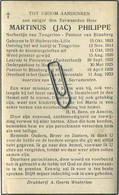 Martinus Philippe :  Sint Huibrechts Lille 1893 -  Herentals 1932  (see Scans) Onderpastoor Hulshout - Pastoor Blauberg - Devotieprenten