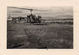 Guerre D'Algérie Photo Originale 7x10 Helicoptère A Voir - Luchtvaart