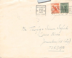 AUSTRALIA - LETTER 1953 SYDNEY > JERUSALEM/JORDAN /QF177 - Briefe U. Dokumente