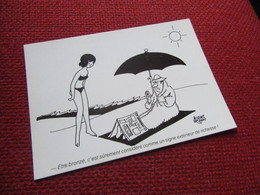 Humour Illustrateur JACQUES FAIZANT 1982  être Bronze Considéré Signe Extérieur Richesse CPM NEUVE Mer Plage - Faizant