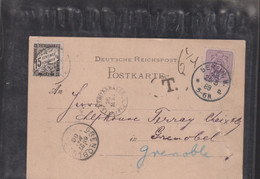 ALLEMAGNE-TAXE N° 16-15 CTS. NOIR S/ CP DEUTSCHE REIICHSPOST-  25 MAI 1888 - Macchine Per Obliterare (EMA)