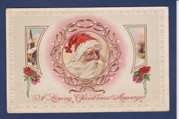 CPA Père Noël Circulé Gaufré Embossed - Santa Claus