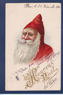 CPA Père Noël Circulé Gaufré Embossed - Santa Claus