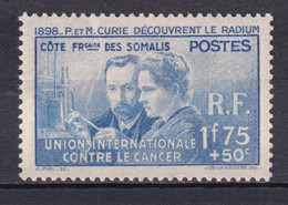 1938 - CURIE - COTE DES SOMALIS - YT N°147 * MLH - COTE 2020 = 13 EUR - Neufs